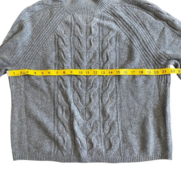 Banana Republic Italian Wool Cable Knit Sweater Sz L Fisherman Old Money Preppy - Picture 13 of 15